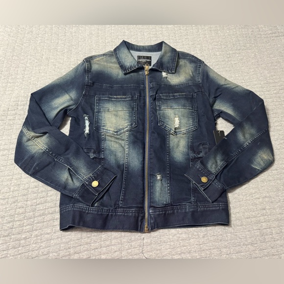 Rockstar Original Jackets & Blazers - Rockstar Originals Women’s John Blue Distressed Jean Jacket Size XS